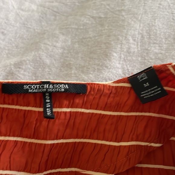 Scotch & Soda Striped Ruffle Wrap Dress . Size M - Picture 9 of 14